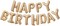 Caramel Happy Birthday Balloon Banner – 16-Inch Mylar Foil Letters | Reusable Birthday Party Decoration (16 Inch Happy Birthday Banner)